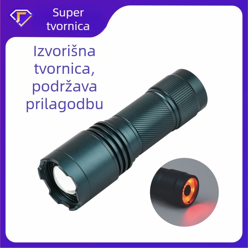 Prijenosna COB LED svjetiljka s 360° rotacijom, fokusirajući snop, napajanje 3xAA, kućište od aluminijske legure