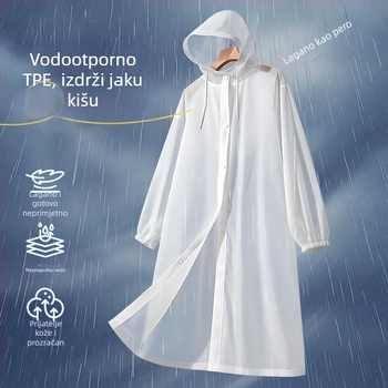Jednokratna kabanica za odrasle - za outdoor planinarenje, potpuno prekrivanje tijela, debeli PEVA materijal, prijenosna