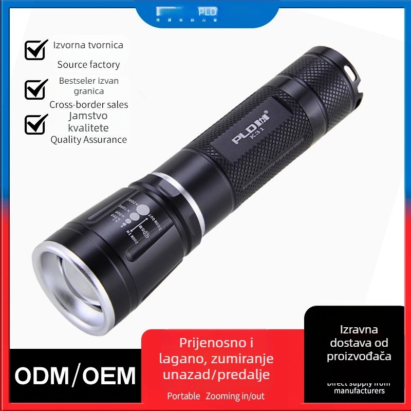 Paride LED svjetiljka s kućištem od aluminijske legure, LED izvor, 2400mAh baterija, snaga 3W, vodootporna