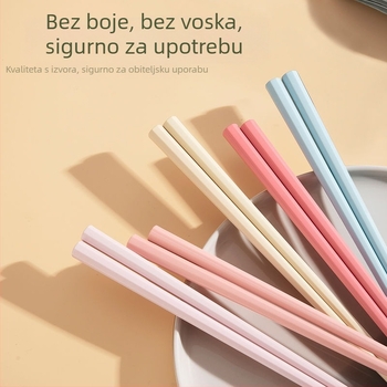 Dječje štapiće za jelo od titanijskog legura, kreativni stil, 5 parova, poliranje vodom