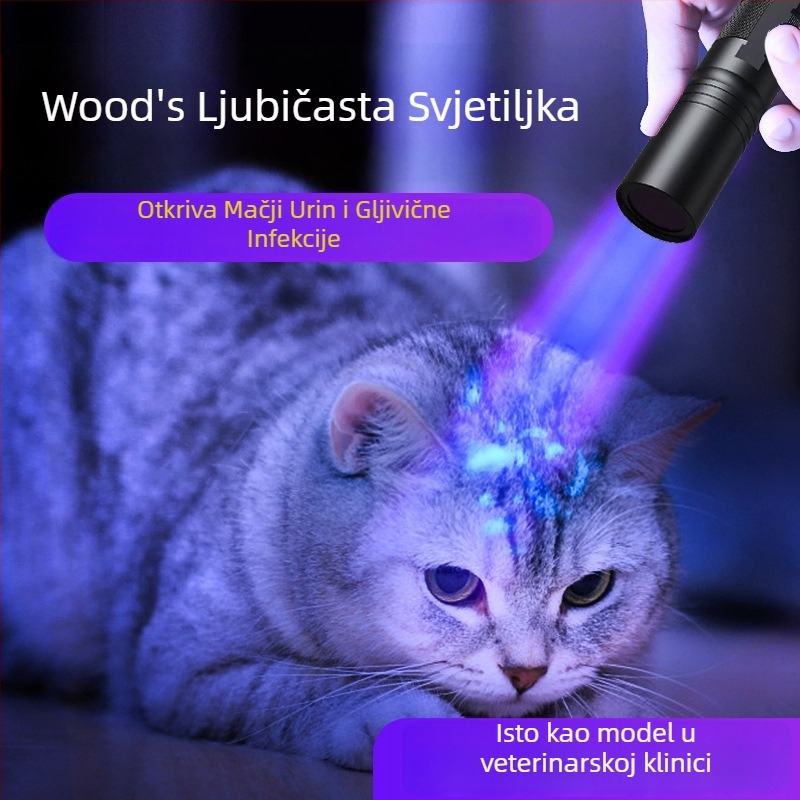 UV LED baterka 365 nm, punjiva, 3W LED, aluminijsko kućište, višenamjensko fluorescijsko detekcijsko pero