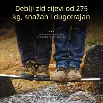 Set nehrđajućeg čeličnog štapa za mrežu s teleskopskom glavom mreže DSHAJDI02