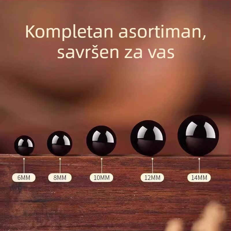 Narukvica s obsidijanom perlama za DIY, unisex (Materijal: obsidian; Stil: originalni dizajn; Podrijetlo: Lianyungang; Uvođenje: proljeće 2025)