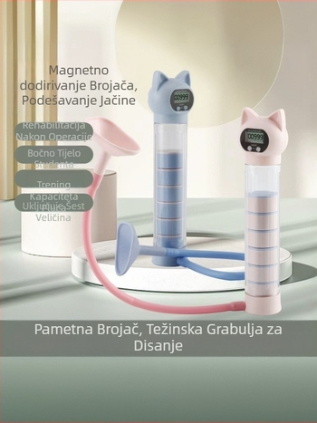 Nuopusi prilagodljiva tegova za trening disanja za kućni fitness, ABS konstrukcija, model 025A, trener za trbuh i kapacitet pluća