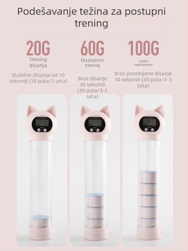 Nuopusi prilagodljiva tegova za trening disanja za kućni fitness, ABS konstrukcija, model 025A, trener za trbuh i kapacitet pluća