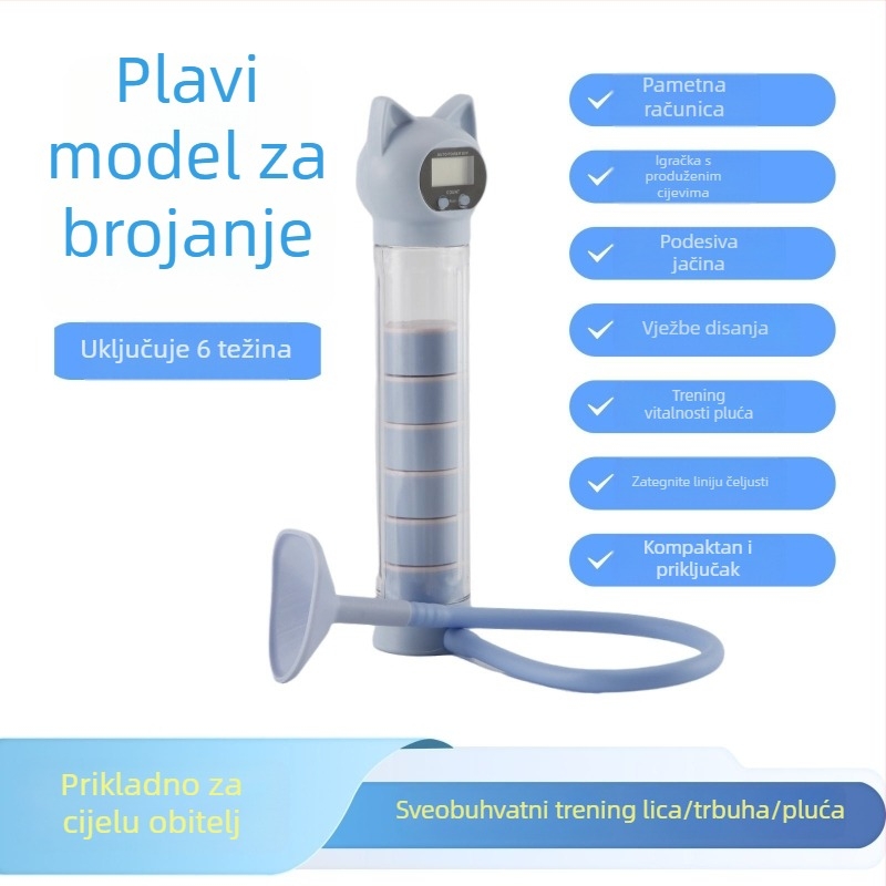 Nuopusi prilagodljiva tegova za trening disanja za kućni fitness, ABS konstrukcija, model 025A, trener za trbuh i kapacitet pluća