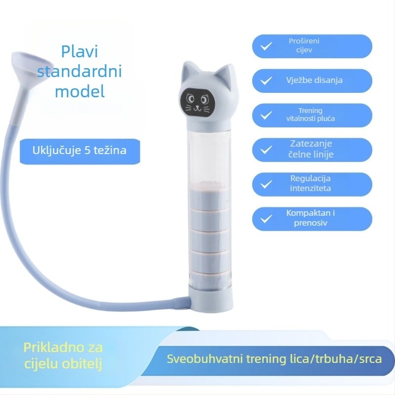 Nuopusi prilagodljiva tegova za trening disanja za kućni fitness, ABS konstrukcija, model 025A, trener za trbuh i kapacitet pluća