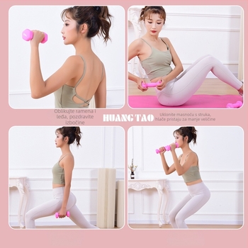 Royal Peach bućica, EVA materijal, heksagonalnog oblika, 1-5 kg, kućna fitness oprema