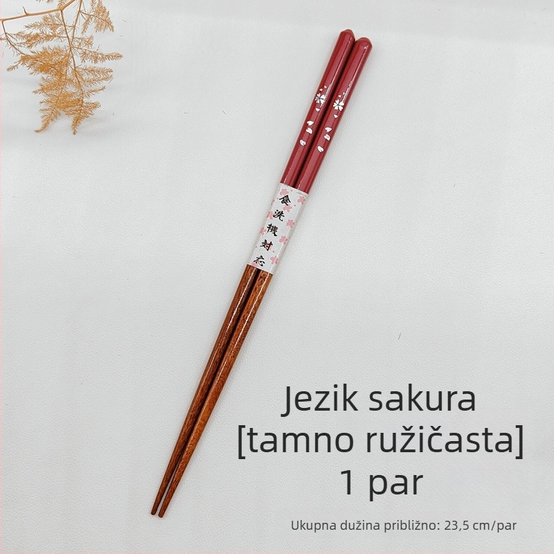 Japanskog stila metalne štapiće za jelo s motivom cvijeta trešnje, oštar vrh, ogledno polirane