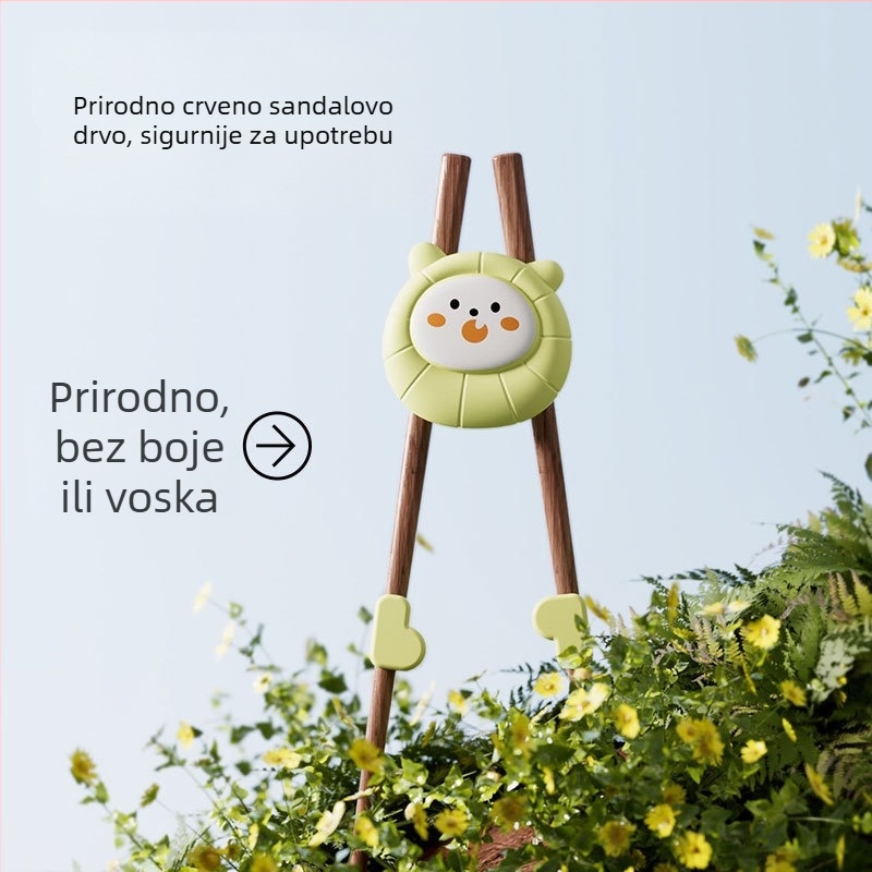 Dječje trening štapići za jelo – drveni, Jingqi marka, svjež i sladak stil, mogućnost tiskanja logotipa (Drveni; Jingqi marka; svjež i sladak stil; mogućnost tiskanja logotipa)