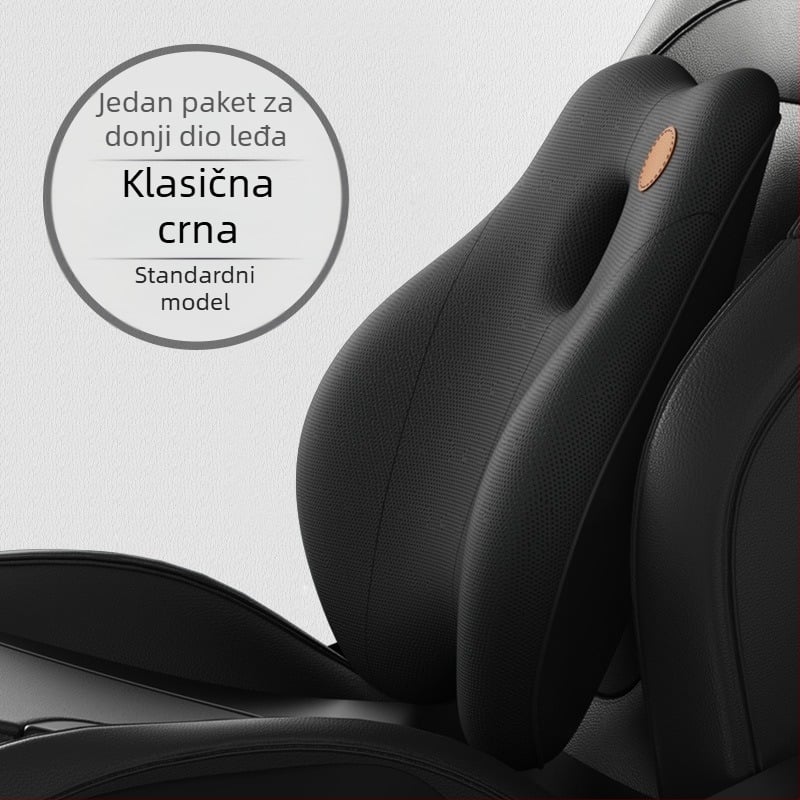 Auto lumbalna potpora s jastučićem za naslanjanje glave, memorijska pjena, nordijski stil, za sve sezone, univerzalna kompatibilnost s vozilima