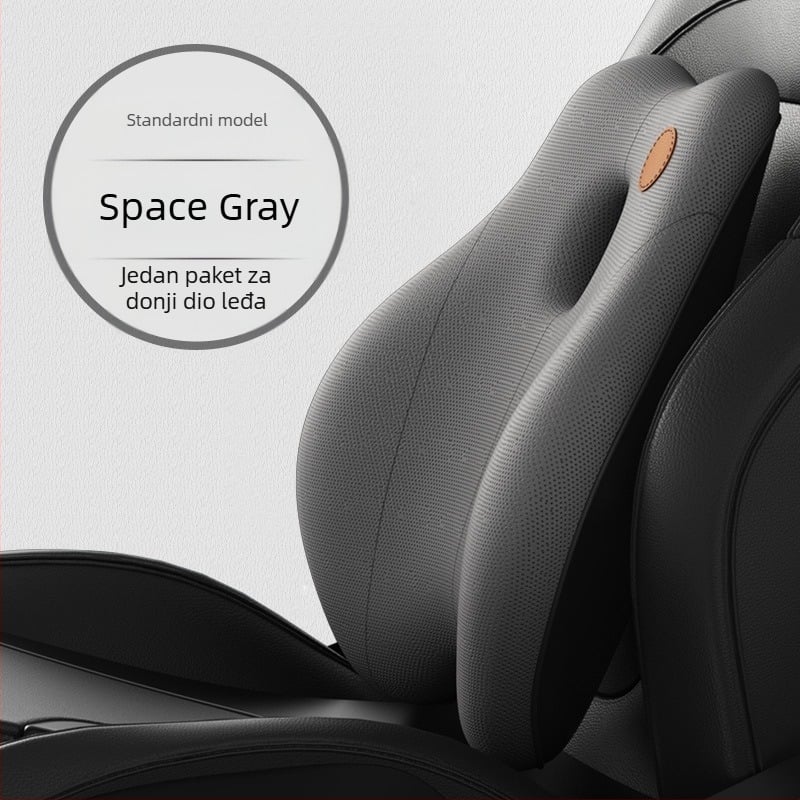 Auto lumbalna potpora s jastučićem za naslanjanje glave, memorijska pjena, nordijski stil, za sve sezone, univerzalna kompatibilnost s vozilima