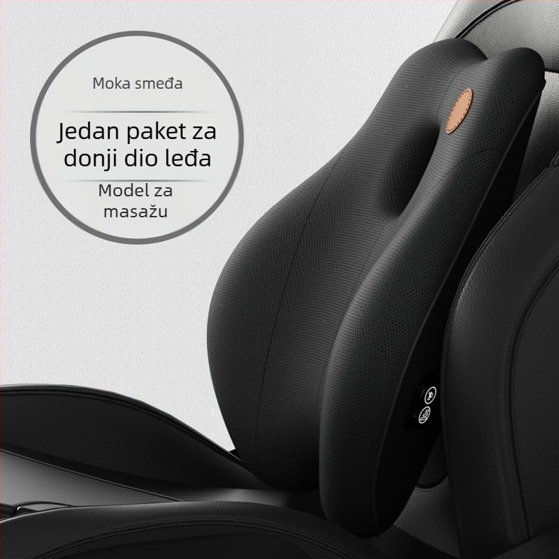 Auto lumbalna potpora s jastučićem za naslanjanje glave, memorijska pjena, nordijski stil, za sve sezone, univerzalna kompatibilnost s vozilima