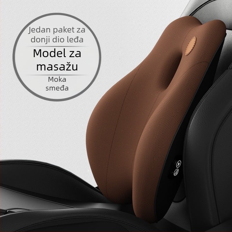 Auto lumbalna potpora s jastučićem za naslanjanje glave, memorijska pjena, nordijski stil, za sve sezone, univerzalna kompatibilnost s vozilima