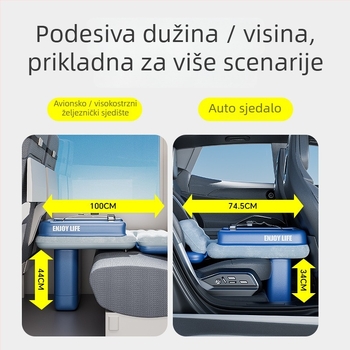 Jiashu Nafuktivo dječje ležište — prijenosno putno ležište s plišanom površinom, težina 0.25 kg, maksimalno opterećenje 140 kg