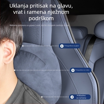 Magnetska jastučić za naslon za glavu u automobilu s podrškom za donji dio leđa — univerzalna ugradnja, cijelu godinu, vanjski materijal pamuk, punilo sintetička vlakna