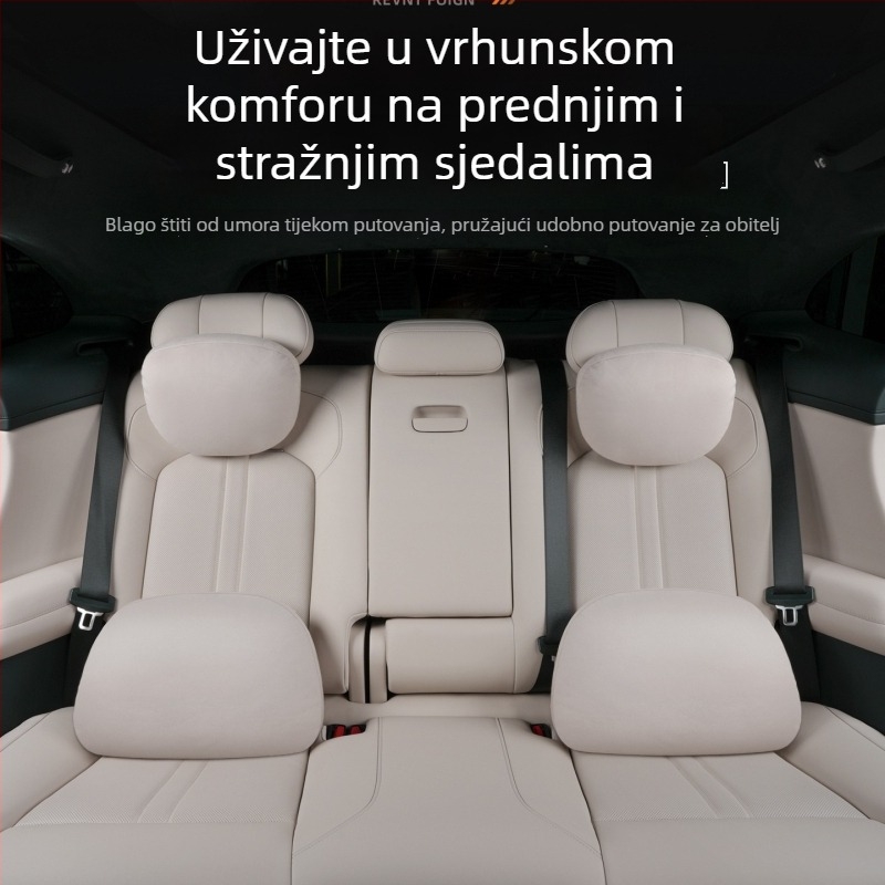 Magnetska jastučić za naslon za glavu u automobilu s podrškom za donji dio leđa — univerzalna ugradnja, cijelu godinu, vanjski materijal pamuk, punilo sintetička vlakna
