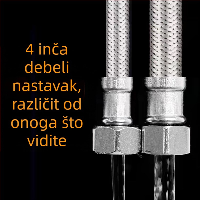 RG-08 metalni šip 304 nehrđajućeg čelika za toplu i hladnu vodu, navojni priključak, nazivni tlak 1,6 MPa, radna temperatura 0–100°C