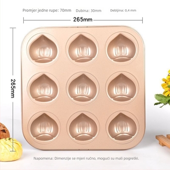 Hongping Kalup za madeleine, 12 udubljenja, jednostavan stil