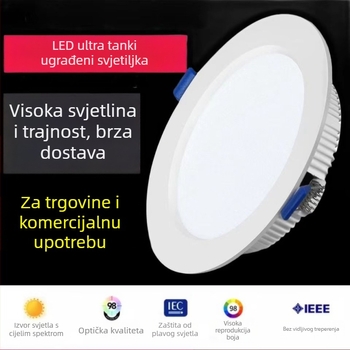LED downlight, ugrađen u strop, 3W, 220V, skrivena instalacija, aluminijsko kućište
