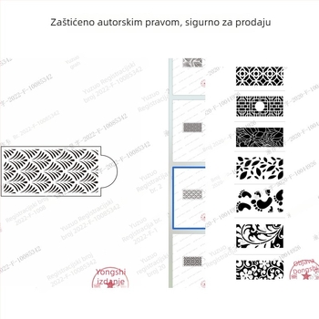 Kalup za ukrašavanje torti s nepravilnim oblikom i šablonom s čipkastim uzorkom za prskanje