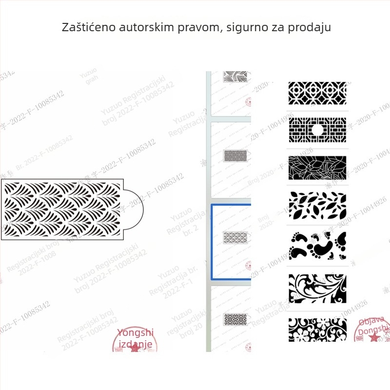 Kalup za ukrašavanje torti s nepravilnim oblikom i šablonom s čipkastim uzorkom za prskanje