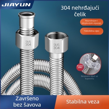 Kovinski korugirani priključak za ulaz u bojler od 304 nehrđajućeg čelika, model LXL-9-27, topla i hladna voda, ručna instalacija