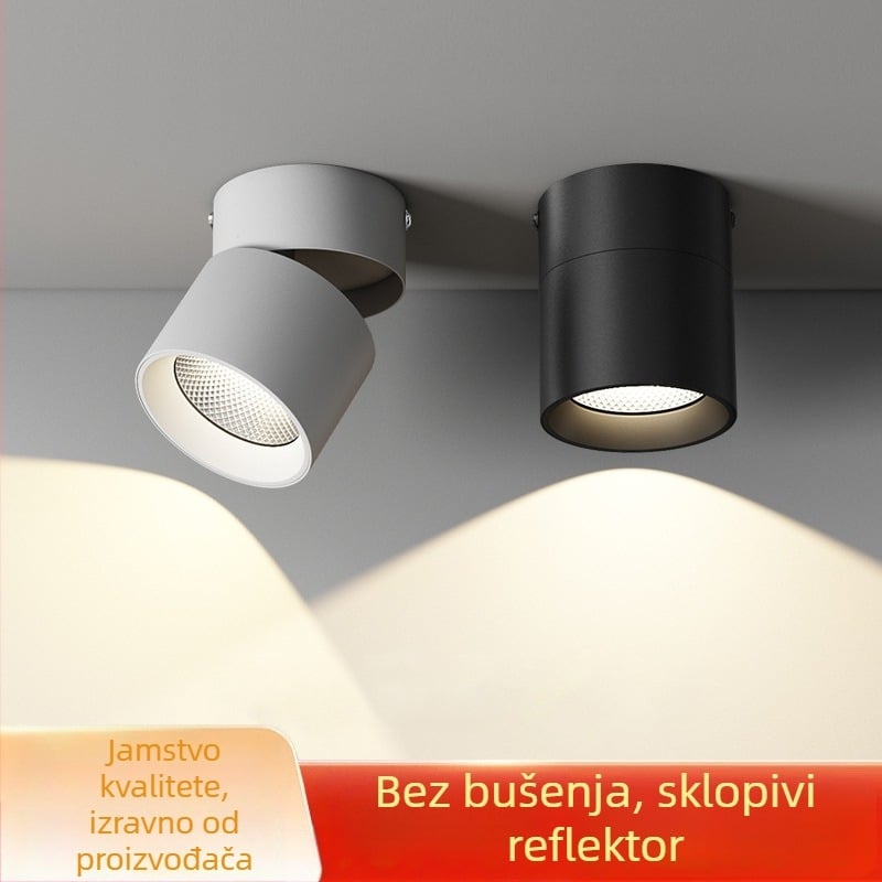 LED stropna usmjerna svjetiljka s podesivim kutem, 220V, aluminijsko kućište, CRI ≥95