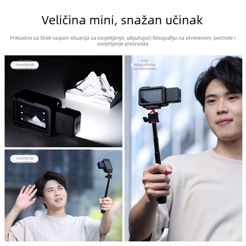 LED rasvjeta za Vlog – DJI Fill Light, Type-C brzo punjenje, magnetsko brzo odvajanje, trobojna boja temperature, snaga ispod 10W