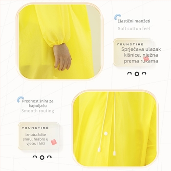 Dječje EVA pončo, zgušnjeni materijal, za jednu osobu