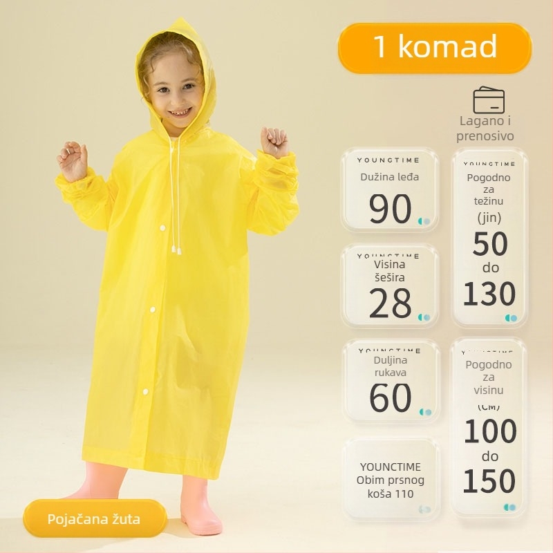 Dječje EVA pončo, zgušnjeni materijal, za jednu osobu