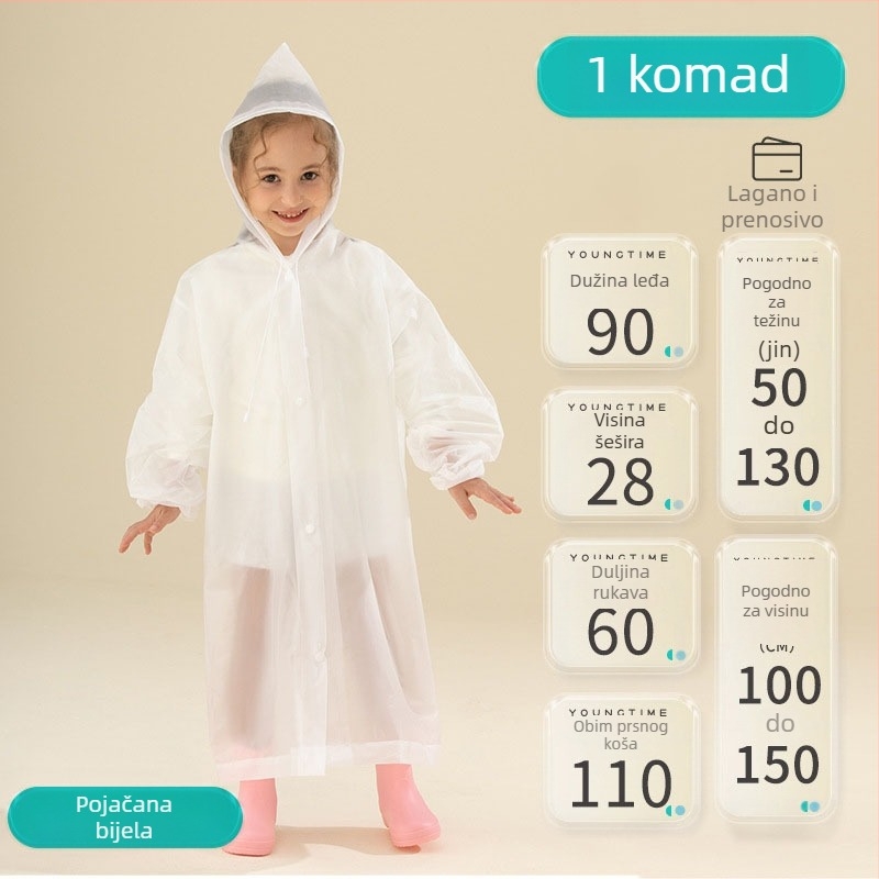 Dječje EVA pončo, zgušnjeni materijal, za jednu osobu