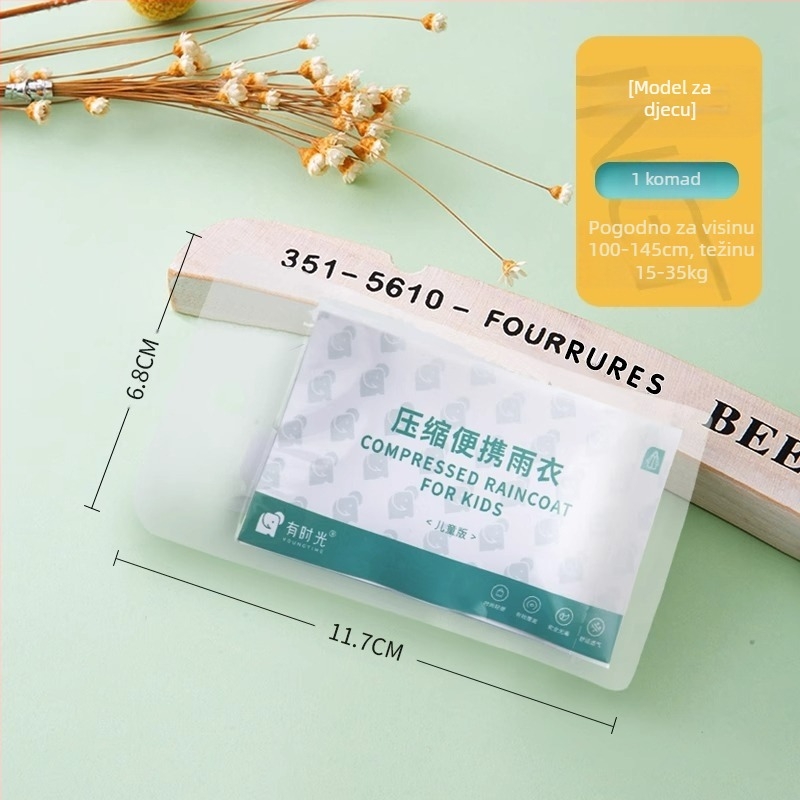 Dječje EVA pončo, zgušnjeni materijal, za jednu osobu