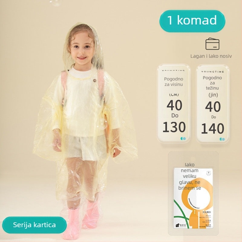 Dječje EVA pončo, zgušnjeni materijal, za jednu osobu