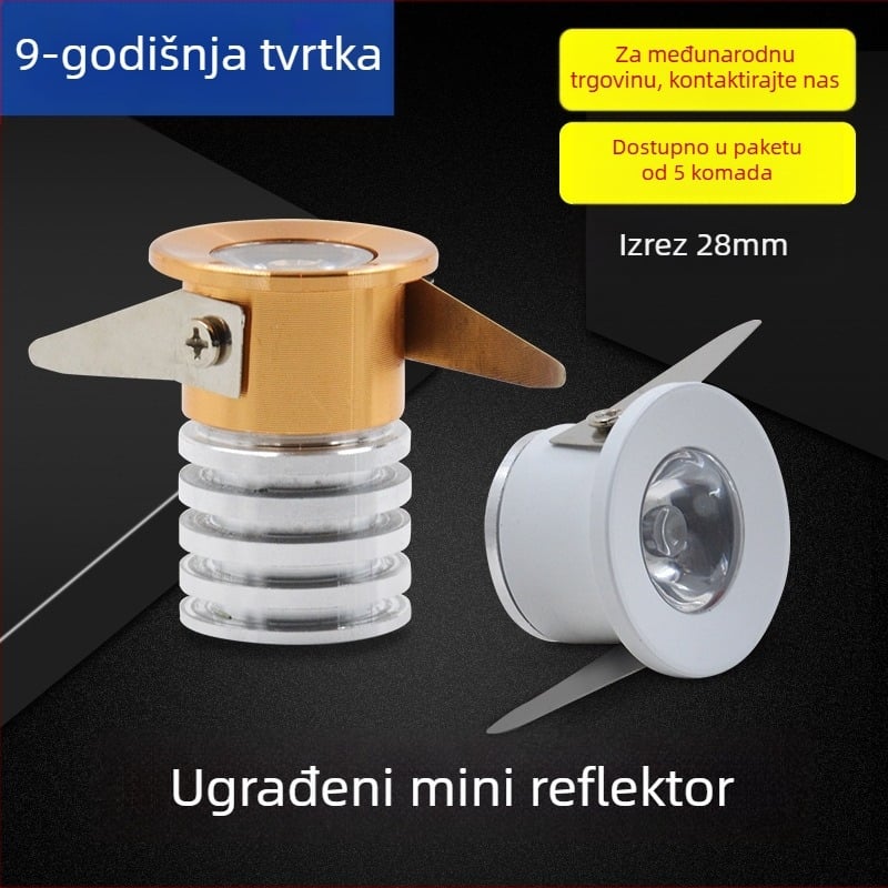 LED rasvjeta vitrine - Ugradna, 3W, 220V, aluminijsko kućište