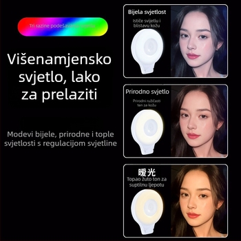 Svjetlo za dopunu za livestream s nosačem AZX-011 – ispod 10W, 3,7V, tri boje temperature