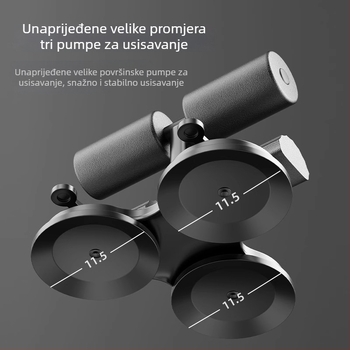 Pomoć za trbušnjake s tri usisne čašice, čvrst dizajn, 1,5 kg, model 20241229