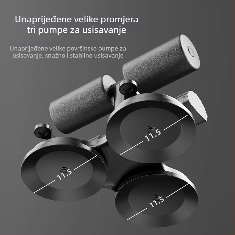 Pomoć za trbušnjake s tri usisne čašice, čvrst dizajn, 1,5 kg, model 20241229