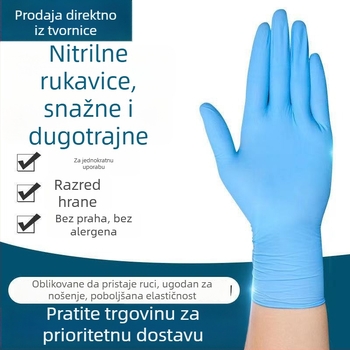 Jednokratne nitrilne rukavice za industrijsko održavanje – otporne na ulje, vodonepropusne, otporne na kiseline i lužine