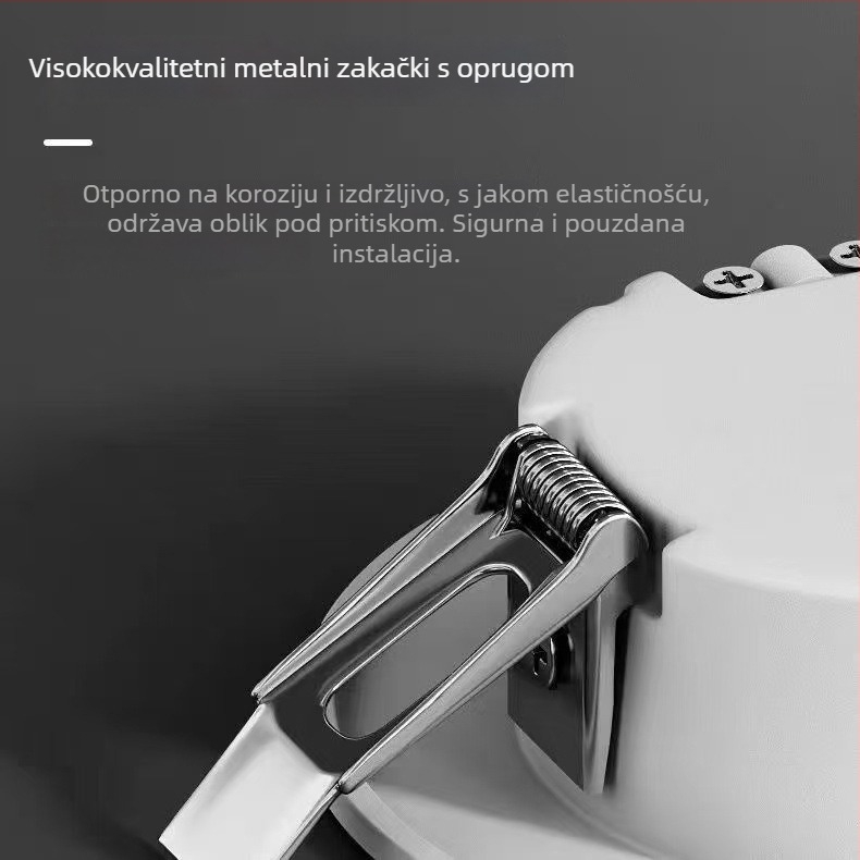 LED downlight ugrađeno stropno svjetlo za kućnu upotrebu, skrivena instalacija, 220V, aluminijsko kućište