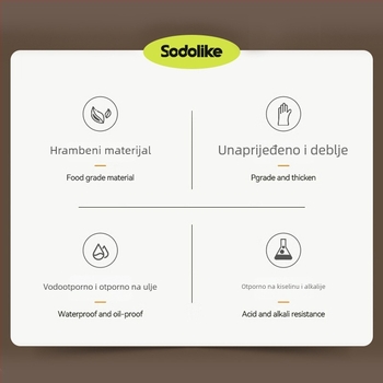 Jednokratne nitrilne rukavice za kuhinju, prehrambena kvaliteta, otporne na prašinu, debljina 1 niti