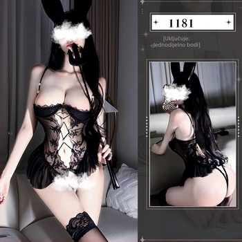 Čipkasti bustier pižama za žene - poliester (80–90%), seksi noćna odjeća