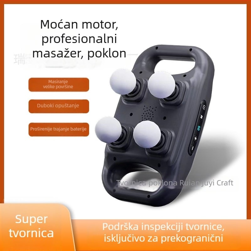 Fascia masažni uređaj s 6 glava, brushless motor, ugrađena baterija 1200-2000 mAh, LCD zaslon, više brzina, duboki masaž cijelog tijela