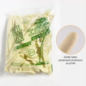 Jednokratni zaštitnici prstiju od debelog latexa, protivklizni i otporni na habanje, za industrijsku i poljoprivrednu uporabu