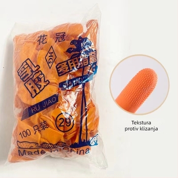 Jednokratni zaštitnici prstiju od debelog latexa, protivklizni i otporni na habanje, za industrijsku i poljoprivrednu uporabu