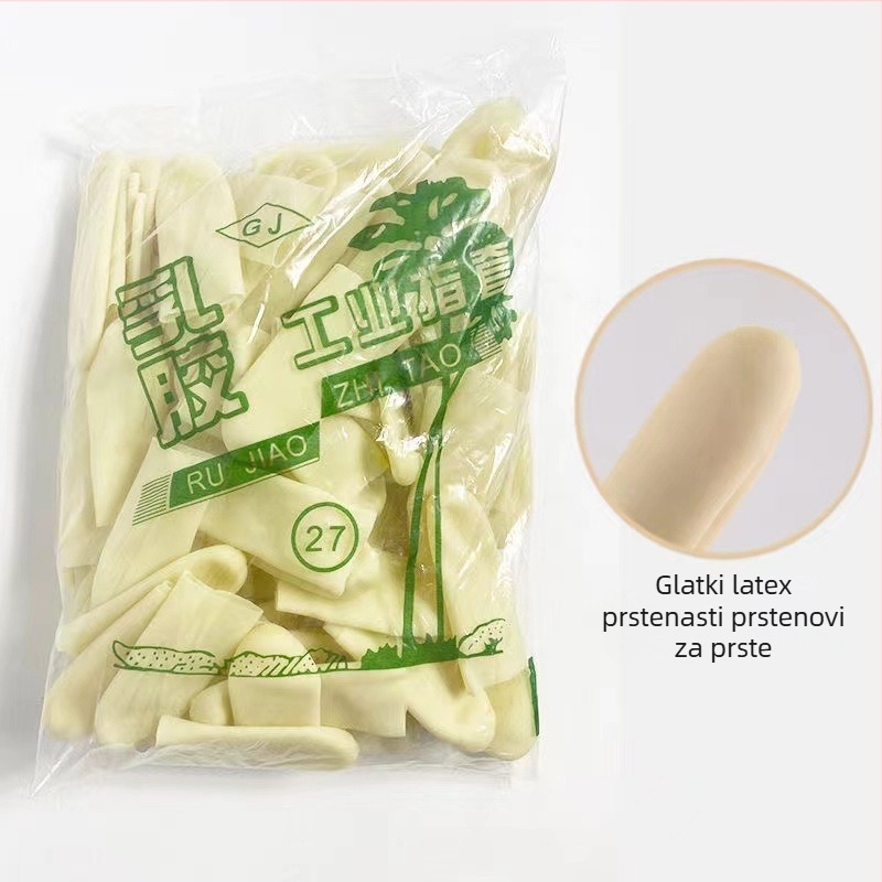 Jednokratni zaštitnici prstiju od debelog latexa, protivklizni i otporni na habanje, za industrijsku i poljoprivrednu uporabu