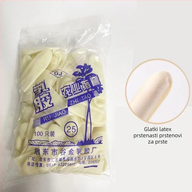 Jednokratni zaštitnici prstiju od debelog latexa, protivklizni i otporni na habanje, za industrijsku i poljoprivrednu uporabu