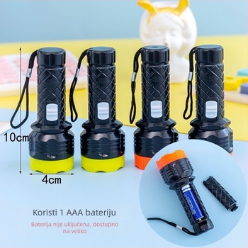 LED mini ručna baterijska svjetiljka s zamjenjivom AA baterijom — kompaktno prenosno svjetlo za studentski dom