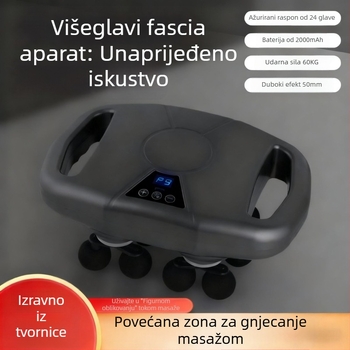 Masazni pištolj za mišiće — 6+ glava za masažu, više od 5 brzina, ugrađena baterija 1200–2000 mAh, rad 6–8 sati, buka 46–70 dB
