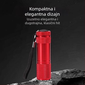 Prijenosna LED svjetiljka s aluminijskim kućištem, baterija 3×AAA, IPX4, 30 lm